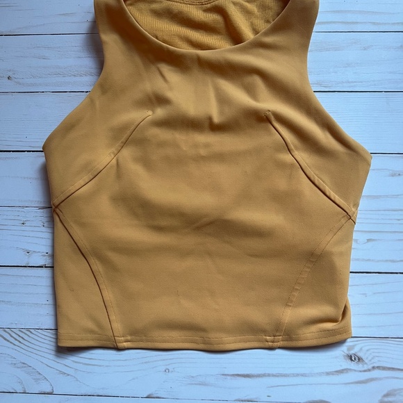 Lululemon Orange Wunder Train Racerback Cropped Tank Top Women's - Picture 2 of 8